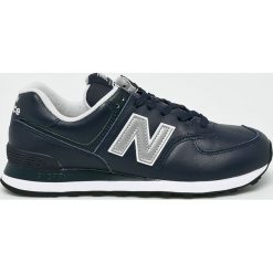 New Balance - Buty ML574LPN. Niebieskie halówki męskie marki New Balance, z materiału, na sznurówki. W wyprzedaży za 299,90 zł.