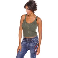 Topy damskie: Top "Mina" w kolorze khaki