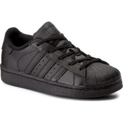 Buty adidas - Superstar Foundation C BA8381 Cblack/Cblack/Cblack. Czarne półbuty dziewczęce Adidas, na sznurówki. W wyprzedaży za 129,00 zł.