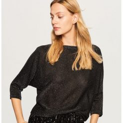Sweter z brokatową nitką - Czarny. Czarne swetry klasyczne damskie Reserved, l. Za 59,99 zł.
