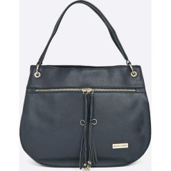 Pierre Cardin - Torebka. Niebieskie torebki klasyczne damskie marki Pierre Cardin, w paski, z materiału, casualowe, na ramię, średnie, bez dodatków. W wyprzedaży za 259,90 zł.