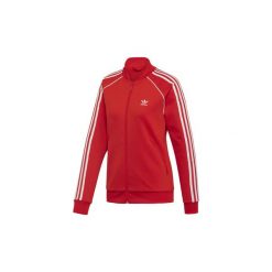 Bluzy dresowe adidas V-Day SST Track Jacket. Czerwone bluzy damskie Adidas, z dresówki, bez kaptura. Za 279,00 zł.