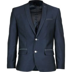 Granatowa, Taliowana Marynarka, 2 Guziki, 2 Rozcięcia - un SARTO, Męska MARUNSTPOLNAVY. Niebieskie marynarki garniturowe męskie eleganckie. W wyprzedaży za 199,00 zł.