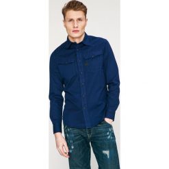 G-Star Raw - Koszula. Niebieskie koszule męskie G-Star RAW, m, bez wzorów, z bawełny, klasyczne, z klasycznym kołnierzykiem, z długim rękawem. W wyprzedaży za 299,90 zł.