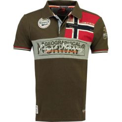 Koszulka polo w kolorze khaki. Brązowe koszulki męskie Geographical Norway Men, m, z nadrukiem, z bawełny, bez rękawów. W wyprzedaży za 90,95 zł.