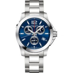 LONGINES Conquest Chronograph L3.702.4.96.6. Szare zegarki męskie LONGINES, ze stali. Za 6140,00 zł.