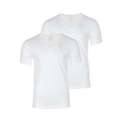 Calvin Klein zestaw t-shirtów męskich 2 szt. M biały. Białe koszulki męskie Calvin Klein, m, bez wzorów, bez kołnierzyka, bez rękawów. Za 169,00 zł.