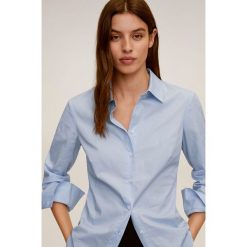 Mango - Koszula Sofia. Niebieskie bluzki damskie Mango, s, bez wzorów, z elastanu, eleganckie, z klasycznym kołnierzykiem, z długim rękawem. Za 89,90 zł.
