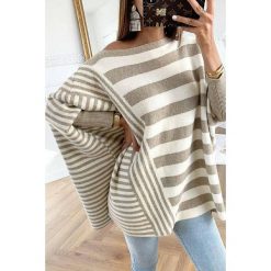 Bluzka damska RANIDA BEIGE. Brązowe bluzki damskie IVET, bez wzorów. W wyprzedaży za 99,00 zł.