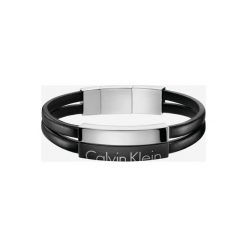 Calvin Klein Bransoletka Czarny Srebrny. Szare bransoletki męskie Calvin Klein, srebrne. Za 526,95 zł.