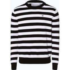 Calvin Klein Jeans - Sweter męski, czarny. Czarne swetry klasyczne męskie marki Calvin Klein Jeans, m, w paski, z bawełny, klasyczne, z klasycznym kołnierzykiem. Za 449,95 zł.