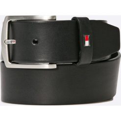 Tommy Hilfiger - Pasek New Denton. Czarne paski męskie marki TOMMY HILFIGER, w paski, ze skóry. Za 179,90 zł.