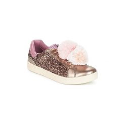 Buty Dziecko Geox J DJROCK GIRL. Brązowe trampki dziewczęce Geox, bez wzorów, bez zapięcia. Za 209,30 zł.