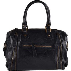 Torebki klasyczne damskie: Skórzana torebka w kolorze granatowym – 36 x 27 x 11 cm