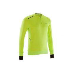 Bluza RUN WARM+. Żółte bluzy męskie marki KALENJI, m, z długim rękawem, długie. Za 69,99 zł.