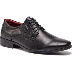 Półbuty OTTIMO - M112091101 Black 1. Czarne buty wizytowe męskie marki Ottimo, bez wzorów, ze skóry ekologicznej, eleganckie, bez zapięcia. Za 99,99 zł.