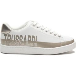 Trussardi Jeans Tenisówki Biały Złoty. Żółte trampki i tenisówki damskie z jeansu. Za 447,95 zł.