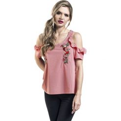 Disney Princess Rosen Koszulka damska czerwony/biały. Czerwone t-shirty damskie marki DISNEY PRINCESS, xxl, z motywem z bajki, z falbankami. Za 99,90 zł.
