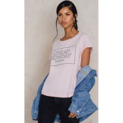 T-shirty damskie: Cheap Monday T-shirt Have Thin Logo Box – Pink