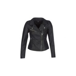 Kurtki skórzane Only ONLFLORA BIKER. Czarne kurtki damskie ONLY, bez wzorów, bez kaptura. Za 135,20 zł.