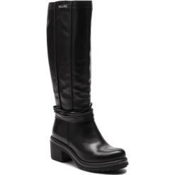 Kozaki EVA MINGE - Orihuela 4Y 18SM1372505EF 101. Czarne kozaki damskie marki Eva Minge, ze skóry, bez obcasa, na obcasie, bez zapięcia. W wyprzedaży za 379,00 zł.