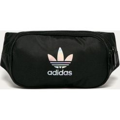 Adidas Originals - Nerka. Czarne nerki damskie adidas Originals, w paski, z poliesteru, małe, z nadrukiem, bez dodatków. Za 99,90 zł.