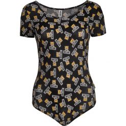 Body Moschino Underwear & Swim A6004 9026. Czarne bluzki damskie Moschino Underwear & Swim, m, bez wzorów, z elastanu, bez kołnierzyka, bez rękawów. W wyprzedaży za 269,00 zł.