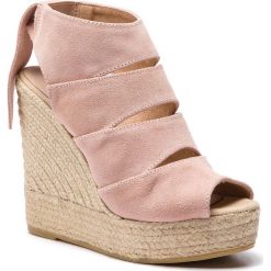 Espadryle KANNA - 19KV8141 Basket Rosa. Różowe espadryle damskie marki Kanna, bez wzorów, ze skóry, bez obcasa, na obcasie. Za 399,00 zł.