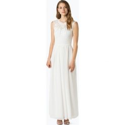Swing - Damska sukienka wieczorowa, beżowy. Brązowe długie sukienki marki Swing, w koronkowe wzory, z koronki, eleganckie, z długim rękawem. Za 449,95 zł.