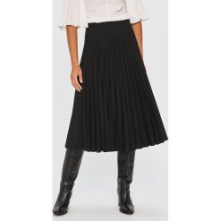 Answear Lab - Spódnica. Czarne spódniczki damskie Answear Lab, na co dzień, s, bez wzorów, z elastanu, casualowe, midi, rozkloszowane. Za 129,90 zł.