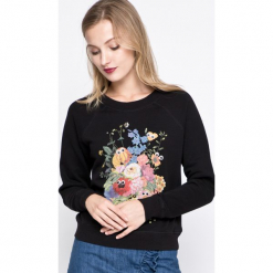 Diesel - Bluza. Szare bluzy rozpinane damskie Diesel, l, z nadrukiem, z bawełny, bez kaptura. W wyprzedaży za 339,90 zł.