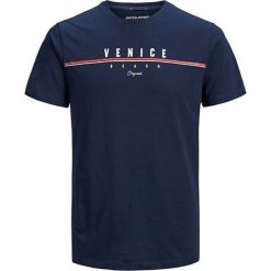Jack&Jones Męska koszulka Jorretrocali Tee Crew Neck Total Eclipse (rozmiar S). Koszulki męskie Jack&Jones, s, bez wzorów, bez kołnierzyka, bez rękawów. W wyprzedaży za 53,00 zł.