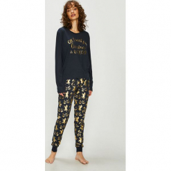 Chelsea Peers - Piżama Christmas Unicorn. Szare piżamy damskie Chelsea Peers, l, z nadrukiem, z dzianiny. Za 179,90 zł.