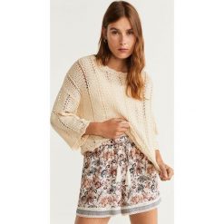 Mango - Szorty Boho. Białe szorty damskie Mango, s, bez wzorów, z wiskozy, casualowe. Za 99,90 zł.