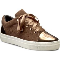 Sneakersy JOOP! - Daphne 4140003015 Brown 700. Pomarańczowe półbuty damskie JOOP!, na co dzień, bez wzorów, ze skóry, bez obcasa, na płaskiej podeszwie, bez zapięcia. W wyprzedaży za 419,00 zł.