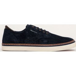 Gant - Buty skórzane Prepville. Niebieskie sneakersy męskie GANT, ze skóry, na sznurówki. Za 439,90 zł.