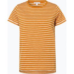 Marie Lund - T-shirt damski, żółty. Żółte t-shirty damskie Marie Lund, xxl, w paski, z dżerseju, bez kołnierzyka. Za 59,95 zł.