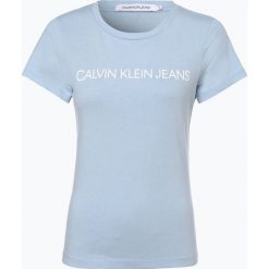Calvin Klein Jeans - T-shirt damski, niebieski. Niebieskie t-shirty damskie Calvin Klein Jeans, z jeansu. Za 139,95 zł.