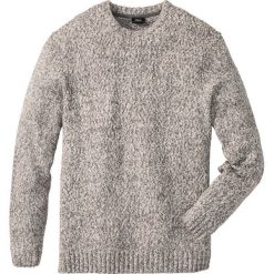 Sweter z okrągłym dekoltem Regular Fit bonprix szary melanż. Szare swetry klasyczne męskie marki bonprix, s, melanż, z dzianiny, z okrągłym kołnierzem. Za 69,99 zł.