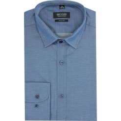 Koszula kelso 2017 długi rękaw slim fit granatowy. Niebieskie koszule męskie na spinki Recman, na lato, m, z bawełny, z klasycznym kołnierzykiem, z długim rękawem. Za 99,99 zł.