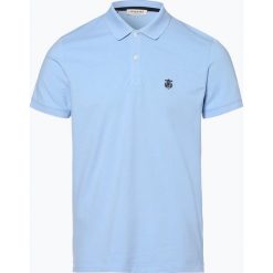 Selected - Męska koszulka polo – Slharo, niebieski. Niebieskie koszulki męskie Selected, m, z haftami, polo, bez rękawów. Za 99,95 zł.