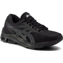 Buty ASICS - Gel-Pulse 12 1012A724 Black/Black 002. Czarne buty sportowe damskie Asics, bez wzorów, ze skóry ekologicznej, sportowe, do biegania. Za 419,00 zł.