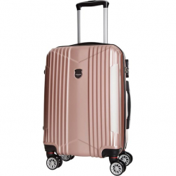 Walizka w kolorze jasnoróżowym - 70 l. Czerwone walizki Bagstone & Travel One, z materiału. W wyprzedaży za 199,95 zł.