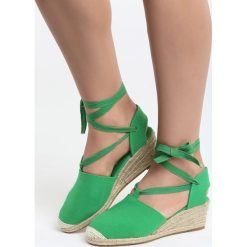 Buty ślubne damskie: Zielone Koturny Hot-Tempered