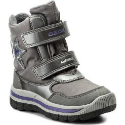 Kozaki dziewczęce: Śniegowce GEOX – J Overl.G.B Abx A J740FA 0NFFU C1AN8 Dk Silver/Violet
