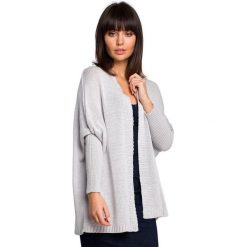 Kardigan oversize - szary. Szare swetry damskie BE, s, bez wzorów, z długim rękawem, długie, bez kaptura. Za 159,00 zł.