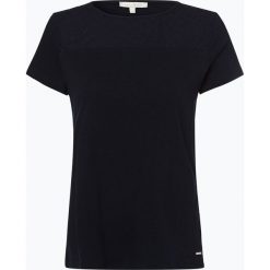 Tom Tailor Denim - T-shirt damski, niebieski. Niebieskie t-shirty damskie TOM TAILOR DENIM, s, w koronkowe wzory, z denimu, bez kołnierzyka. Za 39,95 zł.