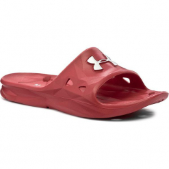 Klapki UNDER ARMOUR - Ua M Locker III Sl 1287325 Red/Msv 600. Czerwone klapki męskie marki Under Armour, z tworzywa sztucznego. Za 89,95 zł.