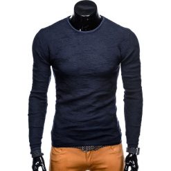 SWETER MĘSKI E115 - GRANATOWY. Czarne swetry klasyczne męskie marki Inny, m, z bawełny. Za 39,00 zł.