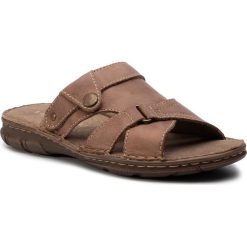 Klapki LASOCKI FOR MEN - MI08-C271-320-17 Brown. Pomarańczowe klapki męskie Lasocki For Men, bez wzorów, ze skóry. Za 99,99 zł.